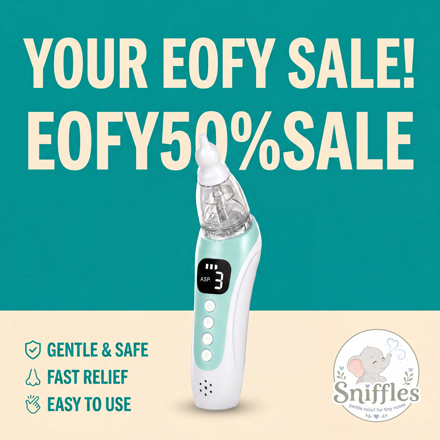 Sniffles baby nasal aspirator